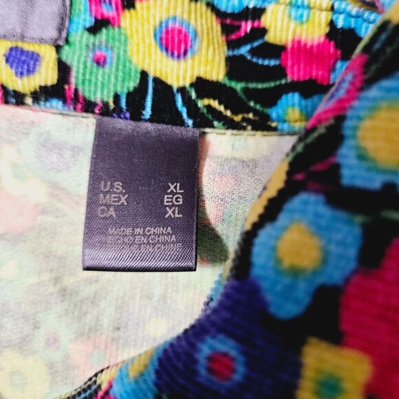 Liz Claiborne Womens Jacket Multi-Color Size XL 100% Cotton Button Close Pockets - Picture 9 of 14